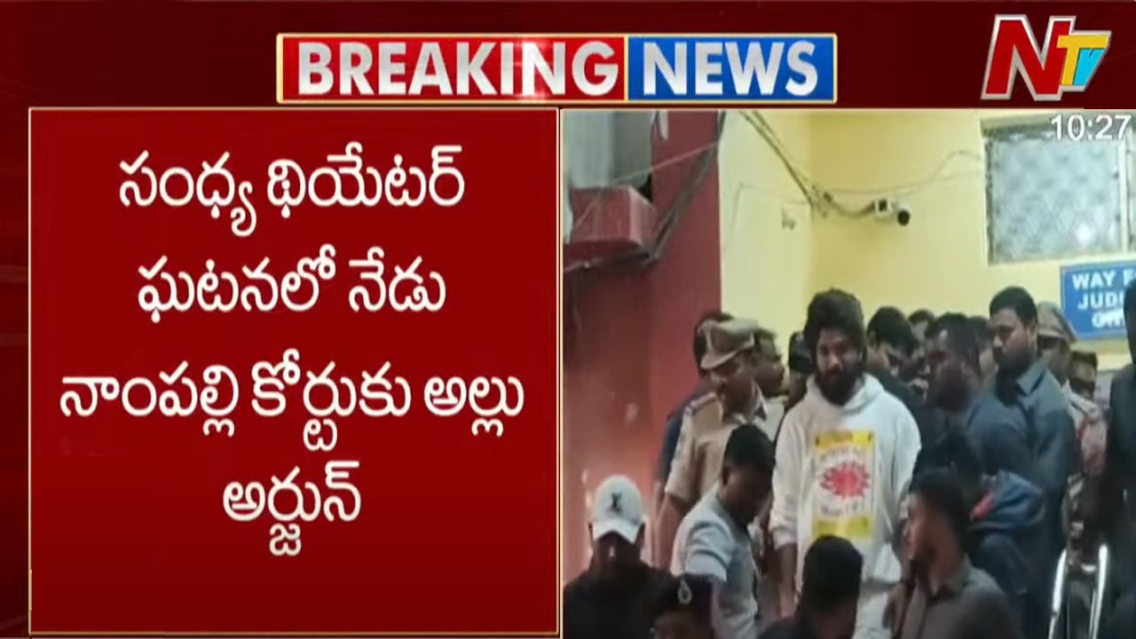 Sandhya Theatre Incident : సంధ్య థియేటర్ ఘటనలో నేడు నాంపల్లి కోర్టుకు అల్లు అర్జున్