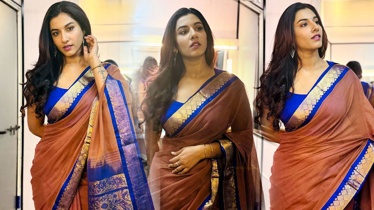 Anchor Vishnu Priya’s Viral Saree Look