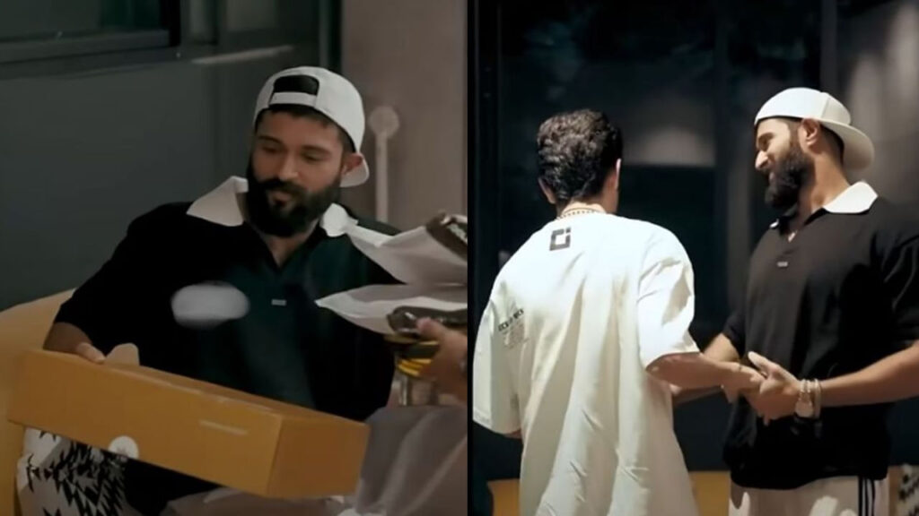 Vijay Deverakonda Surprises Anirudh with a Gift